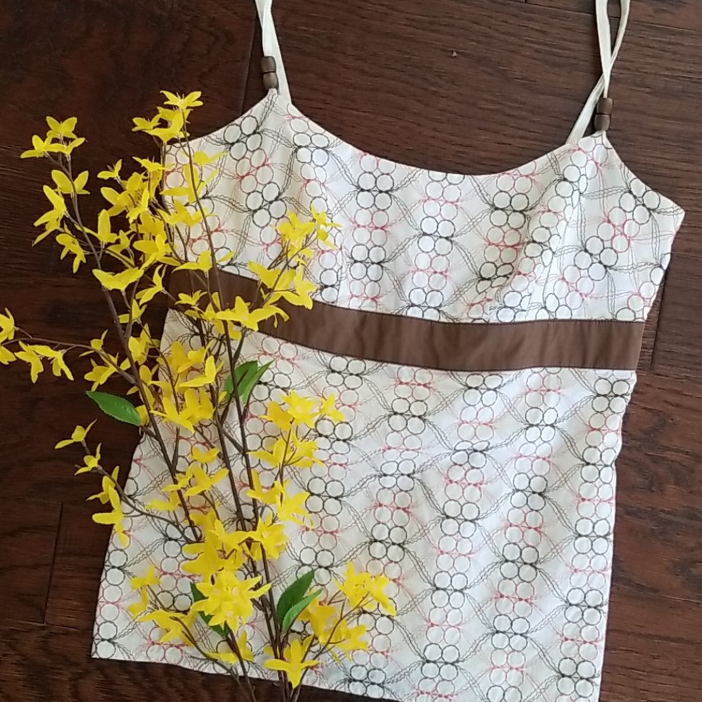 Vintage LOFT Embroidered Spaghetti Strap Top